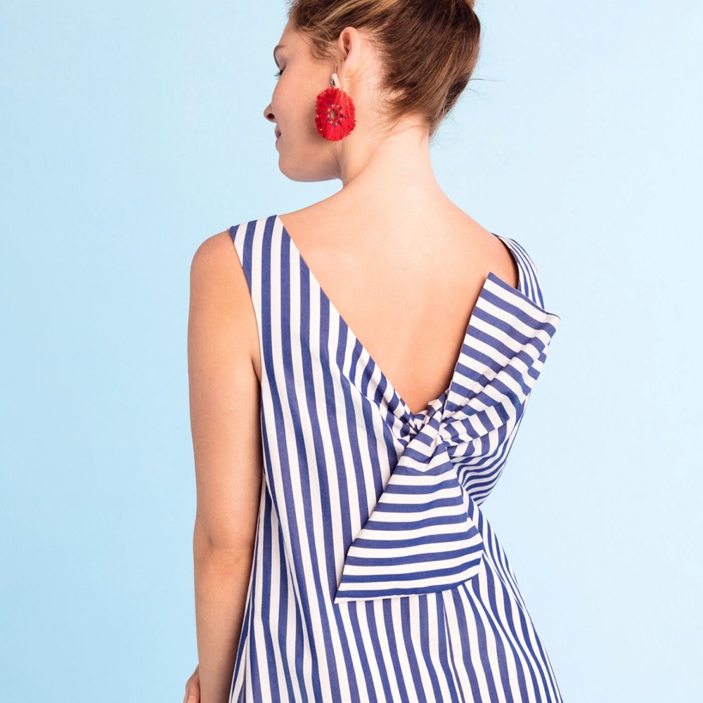 Vineyard Vines Beachcomber stripe bow back dress